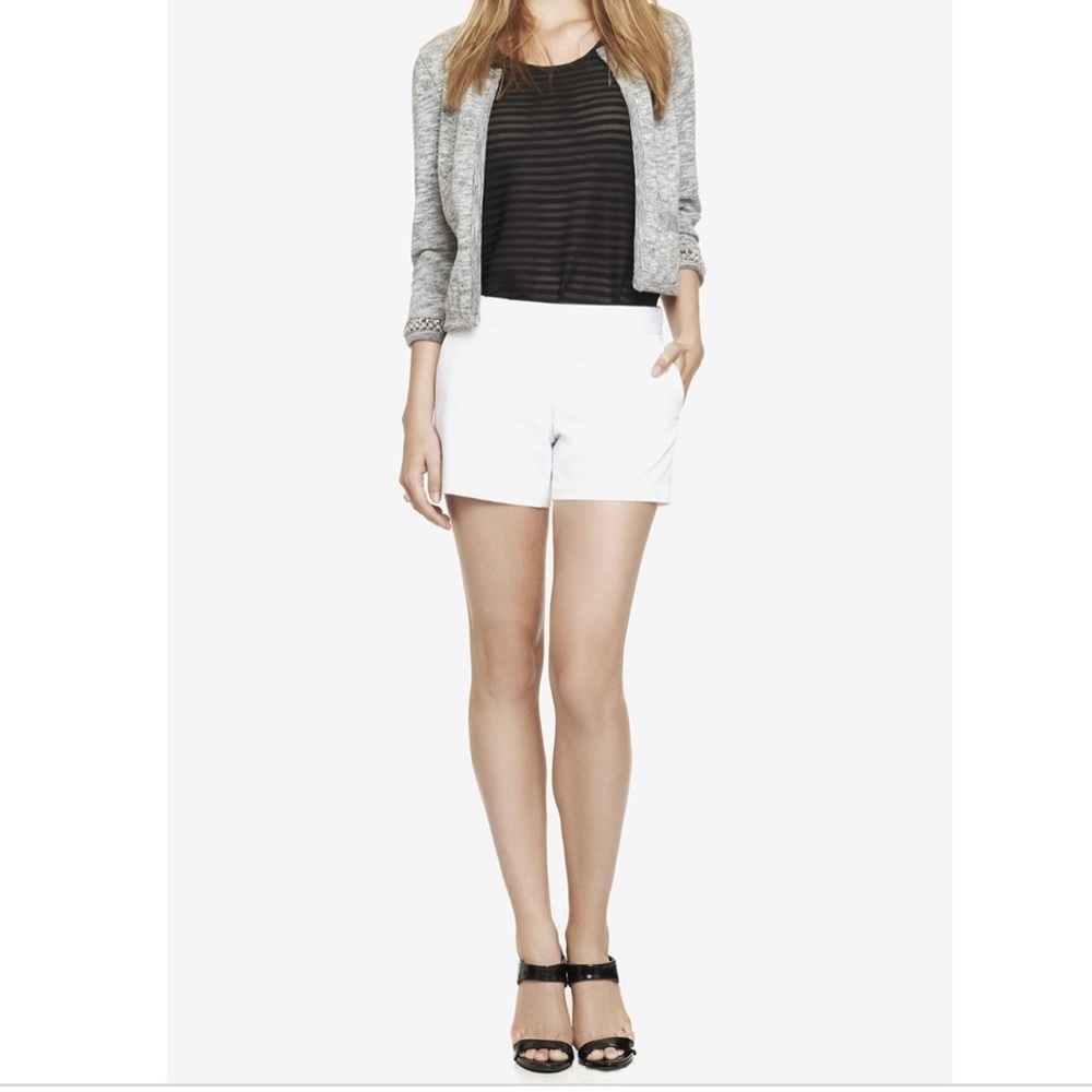 White Express shorts